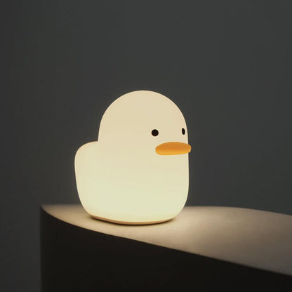 Adorable Duck LED Night Light – Soft Silicone, USB Rechargeable, Perfect Bedside Lamp & Holiday Gift for Kids. - Giggle & Purr