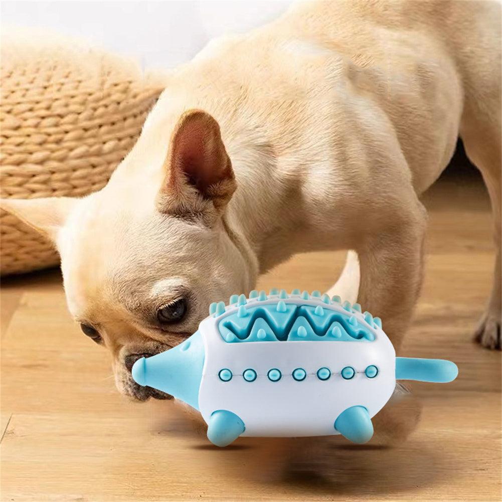 Hedgehog Puzzle Feeder Toy: Durable Chew & Clean Molar Stick for Dogs - Giggle & Purr