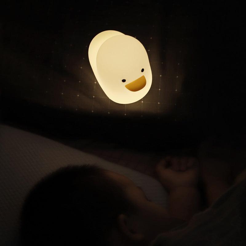 Adorable Duck LED Night Light – Soft Silicone, USB Rechargeable, Perfect Bedside Lamp & Holiday Gift for Kids. - Giggle & Purr