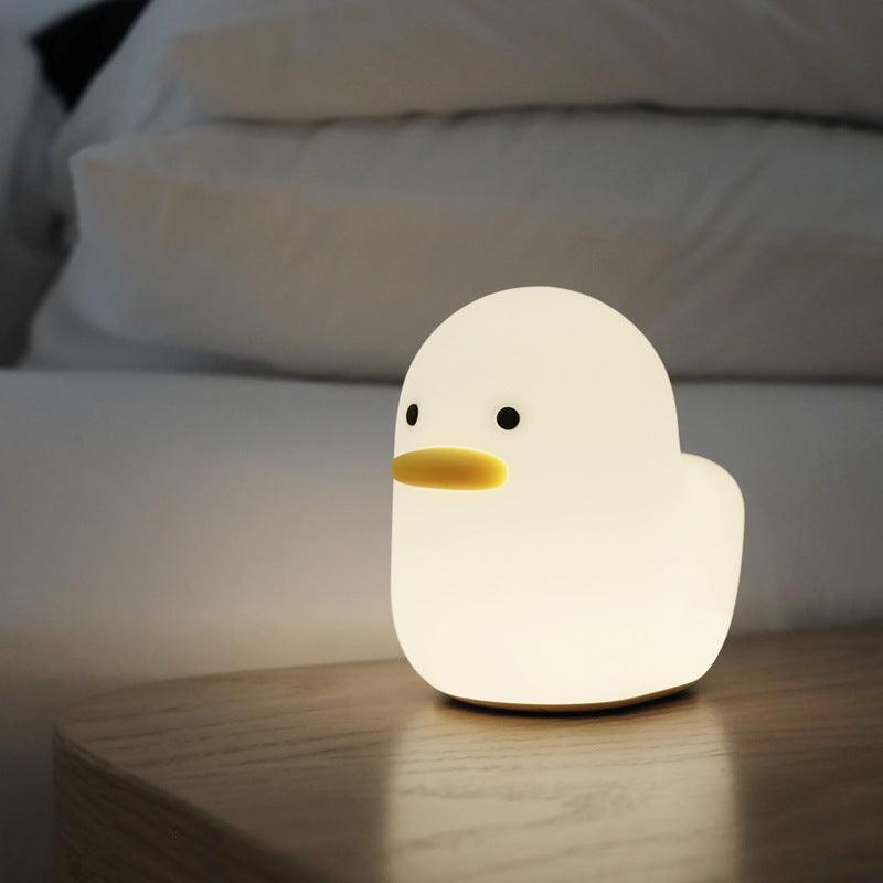 Adorable Duck LED Night Light – Soft Silicone, USB Rechargeable, Perfect Bedside Lamp & Holiday Gift for Kids. - Giggle & Purr