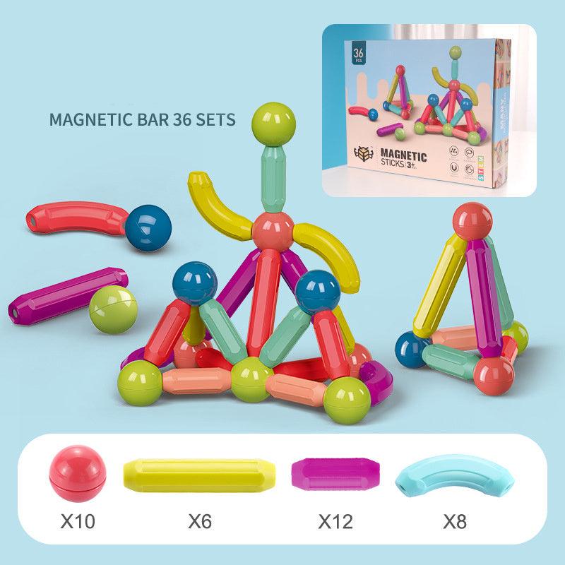 Magnetic Stick Building Blocks Set – Creative Magnetic Toys for Kids,Fun & Educational Construction Bricks - Giggle & Purr