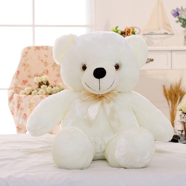 Colorful LED Light-Up Teddy Bear Plush – Glowing Christmas Gift & Cozy Pillow for Kids - Giggle & Purr