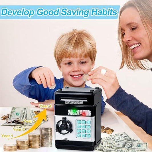 Smart Saver: Trendy Automatic Coin Storage Box – The Fun Way to Save! Perfect for Game Rooms & Decor! - Giggle & Purr