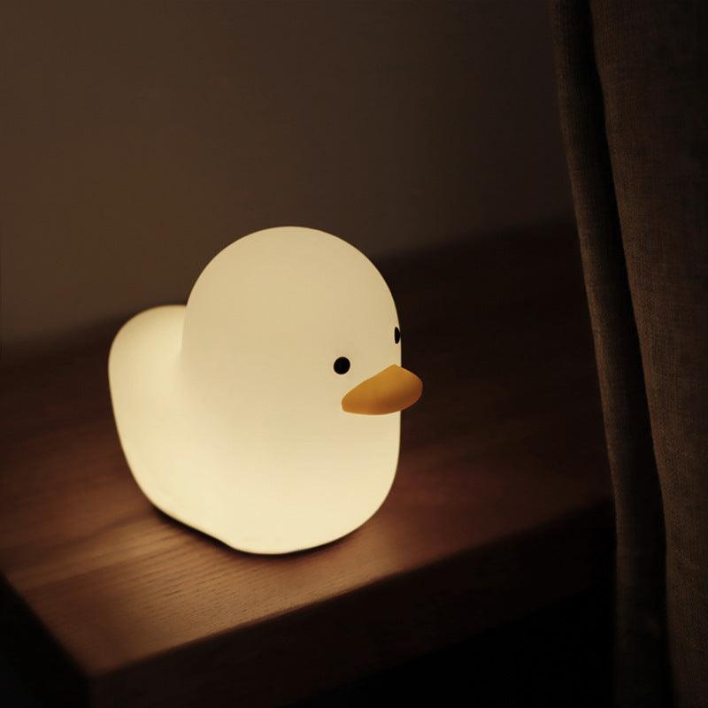 Adorable Duck LED Night Light – Soft Silicone, USB Rechargeable, Perfect Bedside Lamp & Holiday Gift for Kids. - Giggle & Purr