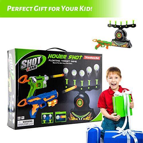 Glow-in-the-Dark Floating Ball Target Shooting Game – Hover Shot Set with Blaster, Foam Balls & Darts – Perfect Toy Gift for Kids - Giggle & Purr