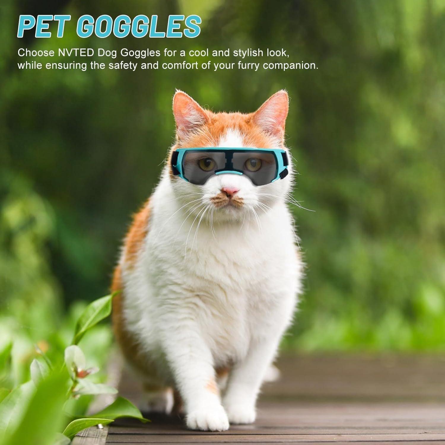 Windproof & UV-Proof Goggles for Small Dogs & Cats – Adjustable, Lightweight, and Anti-Fog Pet Sunglasses - Giggle & Purr