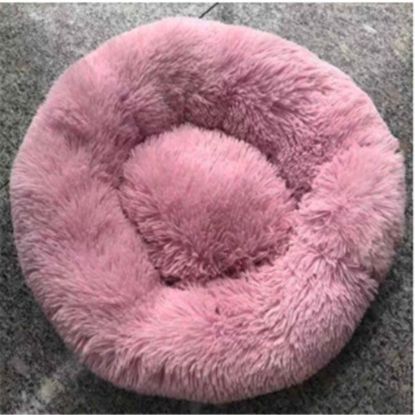 Cozy Round Long-Haired Cat Bed – Soft Nest Pad for Autumn & Winter Comfort. - Giggle & Purr