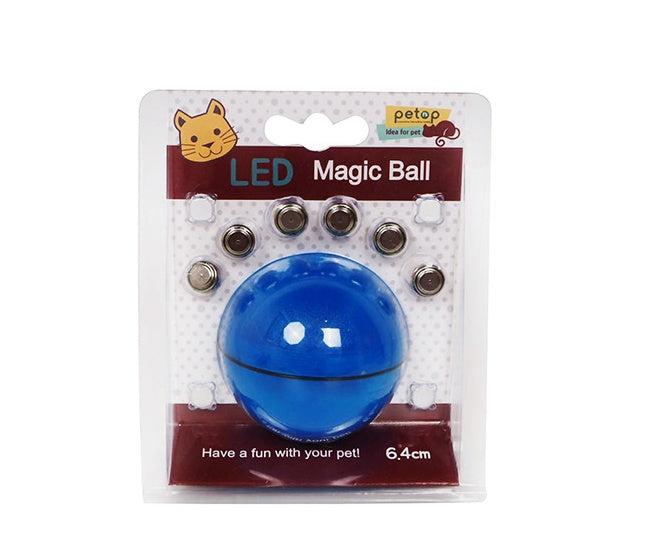 Interactive LED Laser Rolling Ball – Fun Electronic Toy for Cats