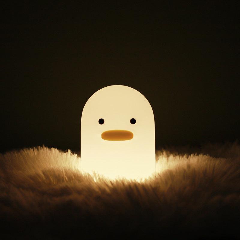 Adorable Duck LED Night Light – Soft Silicone, USB Rechargeable, Perfect Bedside Lamp & Holiday Gift for Kids. - Giggle & Purr