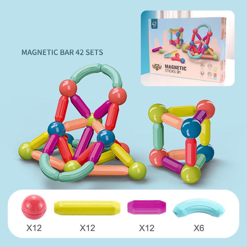 Magnetic Stick Building Blocks Set – Creative Magnetic Toys for Kids,Fun & Educational Construction Bricks - Giggle & Purr