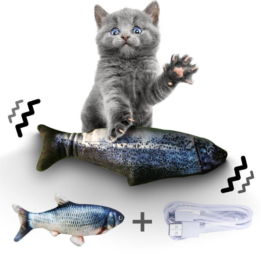 Lifelike Electric Jumping Fish Toy – Keep Your Cat Active & Entertained! - Giggle & Purr