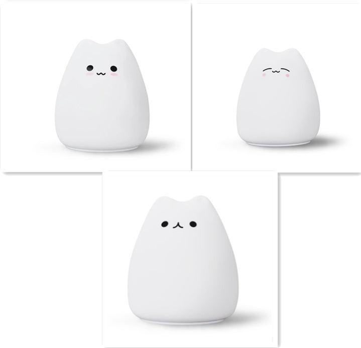 Cuddly Cat Companion: Adorable Silicone LED Night Light – Soft, Colorful & Long-Lasting! - Giggle & Purr