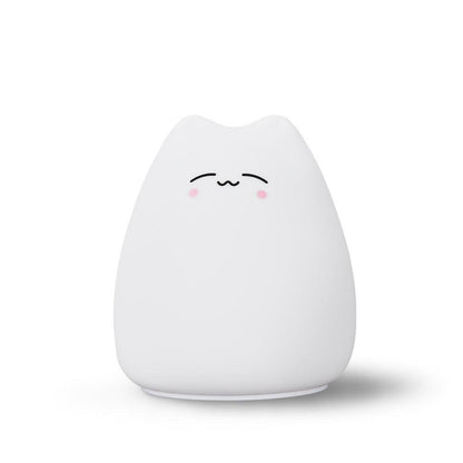 Cuddly Cat Companion: Adorable Silicone LED Night Light – Soft, Colorful & Long-Lasting! - Giggle & Purr