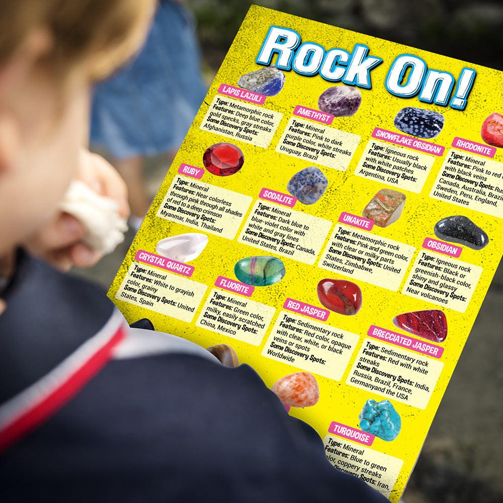 Junior Geologist Kit: 36-Piece Rock and Gemstone Set – Spark Curiosity with Science! - Giggle & Purr