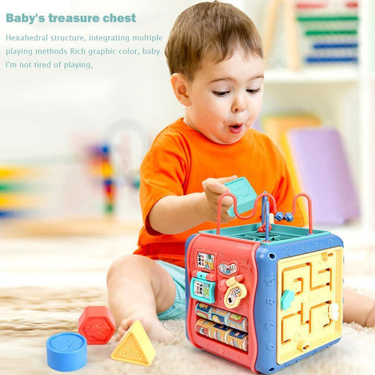 Six-Sided Learning Cube: Interactive Educational Toy for Babies - Giggle & Purr