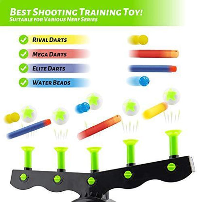 Glow-in-the-Dark Floating Ball Target Shooting Game – Hover Shot Set with Blaster, Foam Balls & Darts – Perfect Toy Gift for Kids - Giggle & Purr