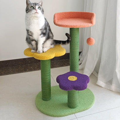 Durable Cat Climbing Tower with Scratch Board.