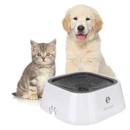 Spill-Proof Pet Water Bowl: 1.5L Floating Slow Feeder for Cats & Dogs - Giggle & Purr