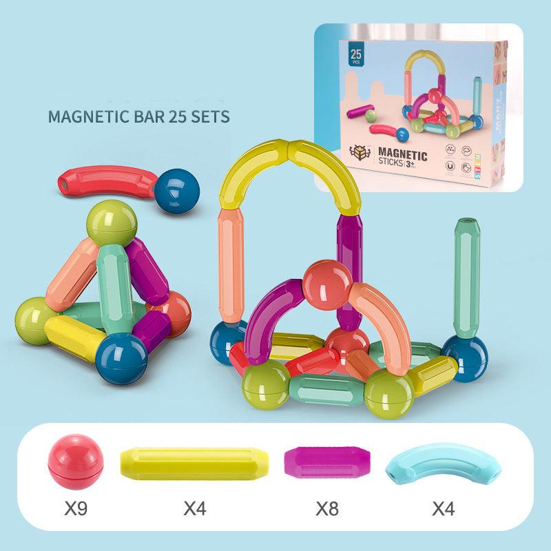 Magnetic Stick Building Blocks Set – Creative Magnetic Toys for Kids,Fun & Educational Construction Bricks - Giggle & Purr