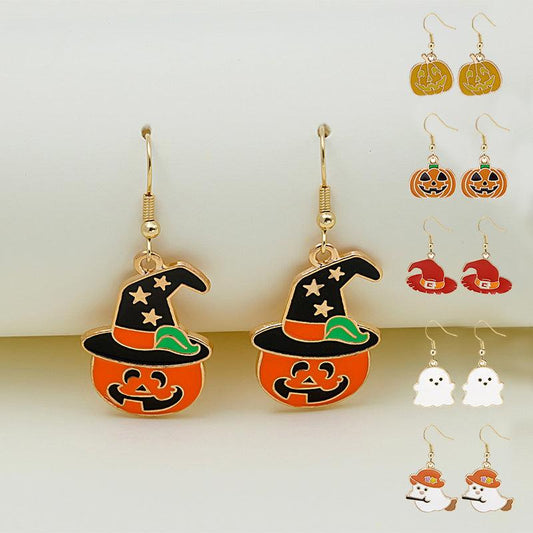 Spooktacular Shine: Adorable Pumpkin Halloween Earrings – Perfect for Festive Fun! - Giggle & Purr