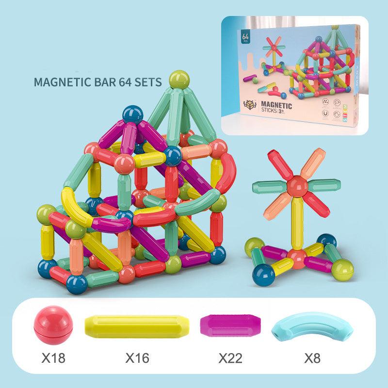 Magnetic Stick Building Blocks Set – Creative Magnetic Toys for Kids,Fun & Educational Construction Bricks - Giggle & Purr