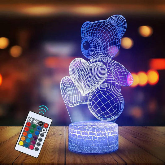 3D LED Night Light Acrylic Lamp – Perfect Neon Sign for Christmas, Home Décor, & Valentine's Day Gifts. - Giggle & Purr