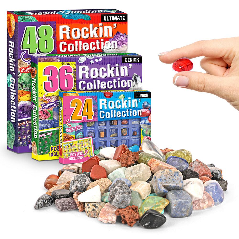 Junior Geologist Kit: 36-Piece Rock and Gemstone Set – Spark Curiosity with Science! - Giggle & Purr