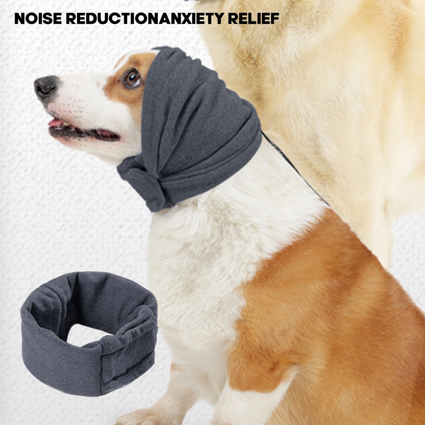 Dog Calming Hoodie – Noise-Reducing Ear Wrap for Anxiety Relief.