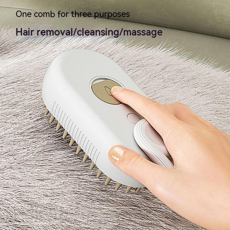 3-in-1 Steam Pet Groomer: Electric Spray Comb for Cats & Dogs - Perfect for Massage and Hair Removal. - Giggle & Purr