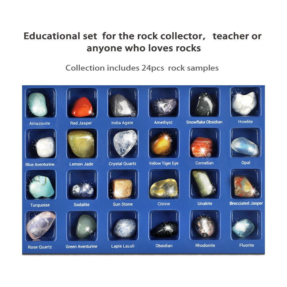 Junior Geologist Kit: 36-Piece Rock and Gemstone Set – Spark Curiosity with Science! - Giggle & Purr