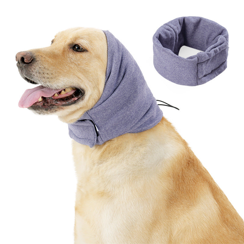 Dog Calming Hoodie – Noise-Reducing Ear Wrap for Anxiety Relief.