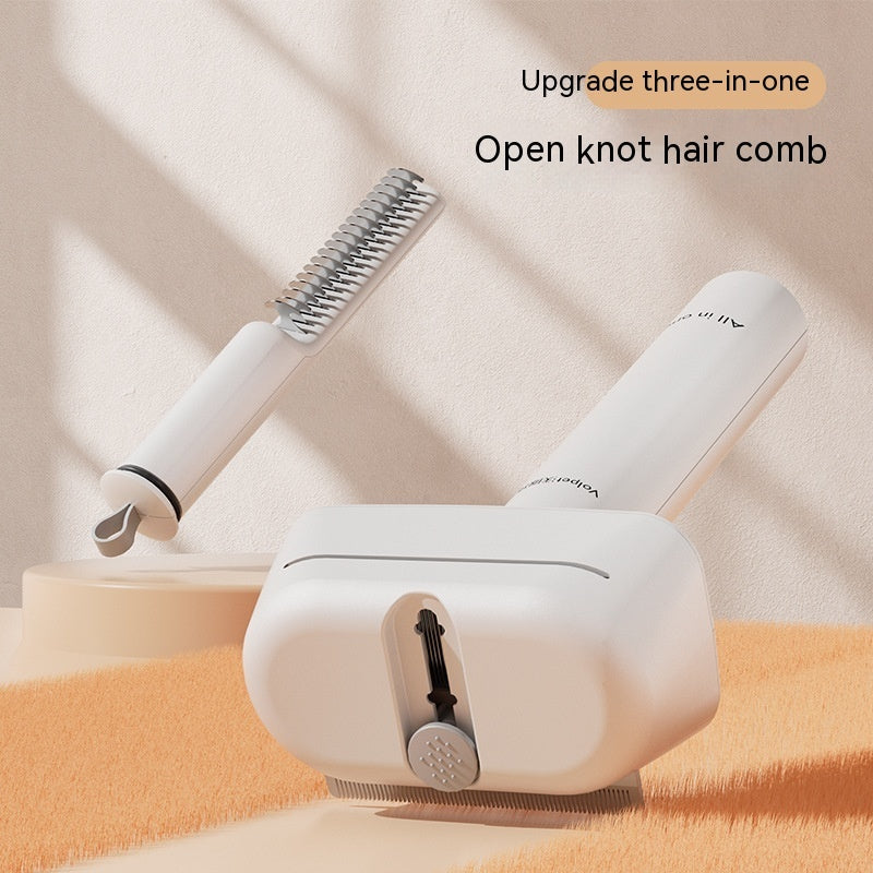 Effortlessly Detangle, Groom, and Remove Loose Hair with the 3-in-1 Pet Hair Unknotting Comb.