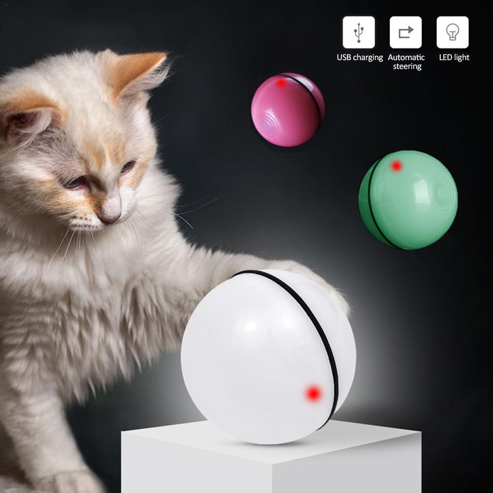 Interactive LED Laser Rolling Ball – Fun Electronic Toy for Cats